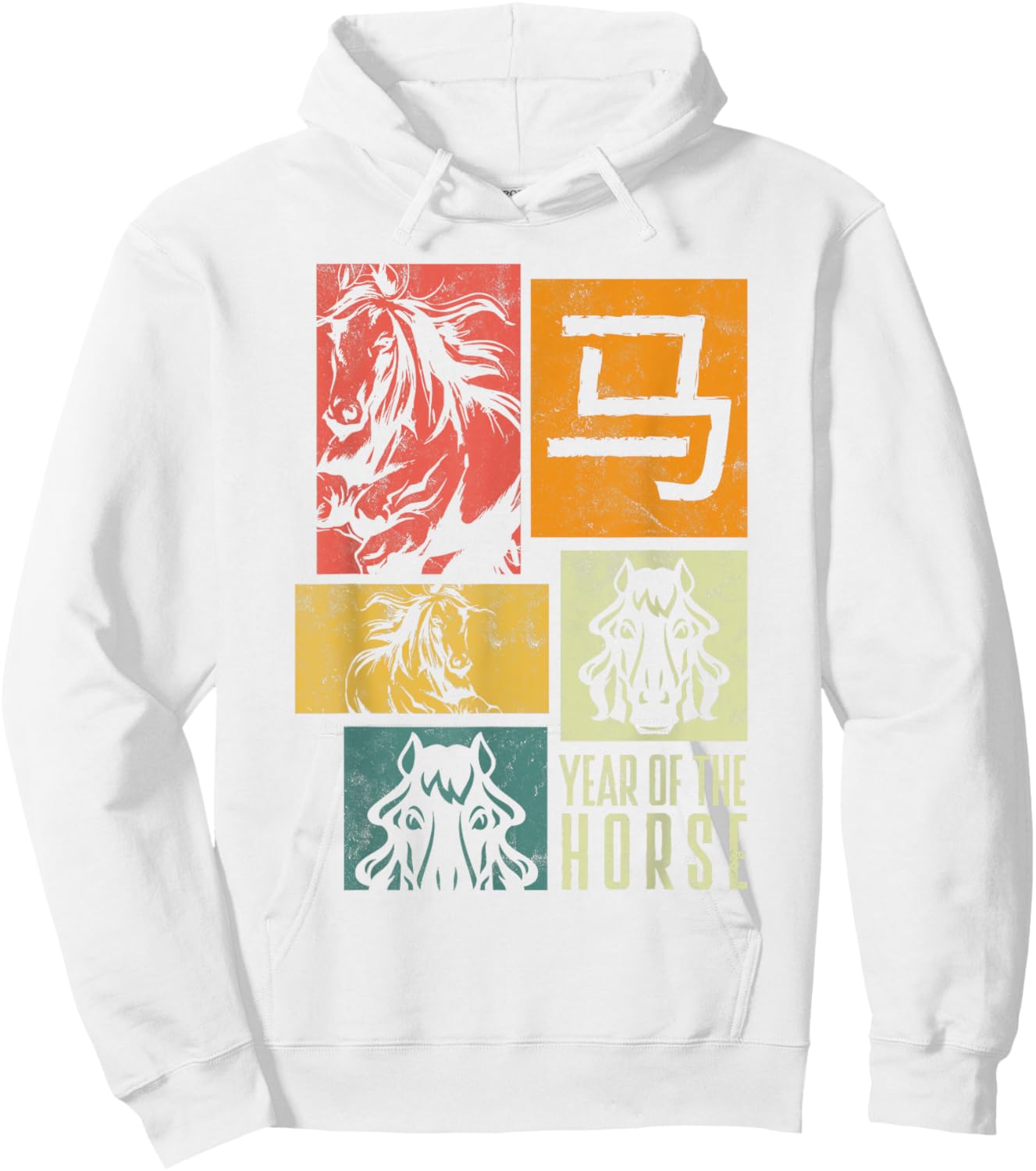 Chinese New Year Horse Chinese Zodiac Year of The Horse Hoodie - Hoodie | White