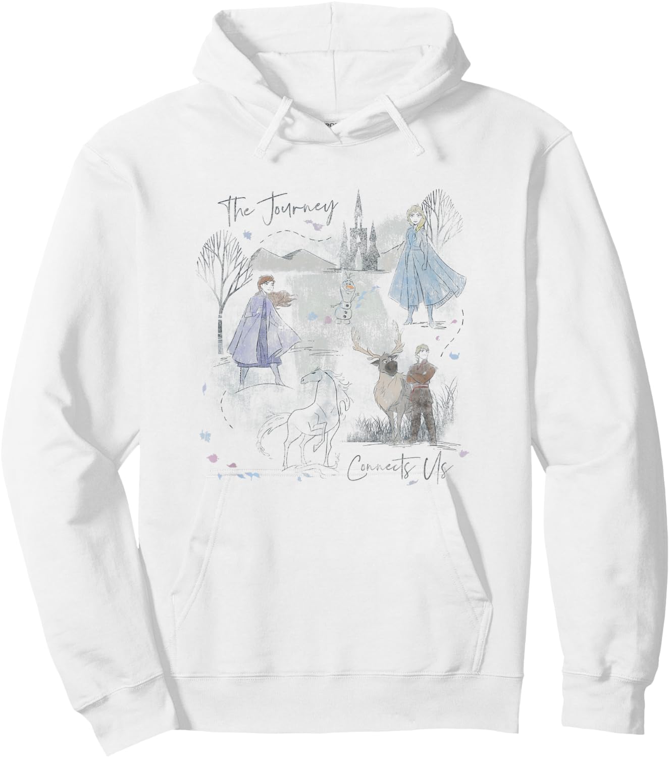 Disney Frozen 2 Sketched Watercolor Poster Hoodie - Hoodie | White