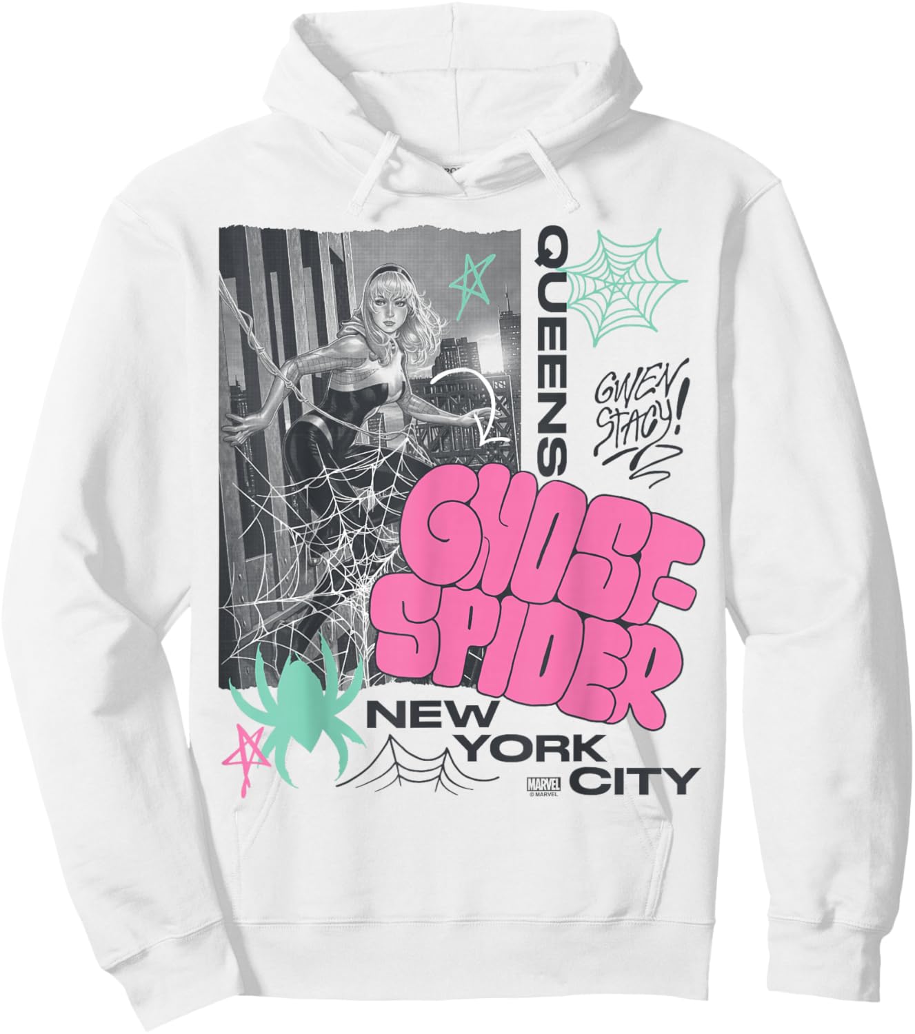 Ghost Spider - NYC Destination Hoodie - Hoodie | White