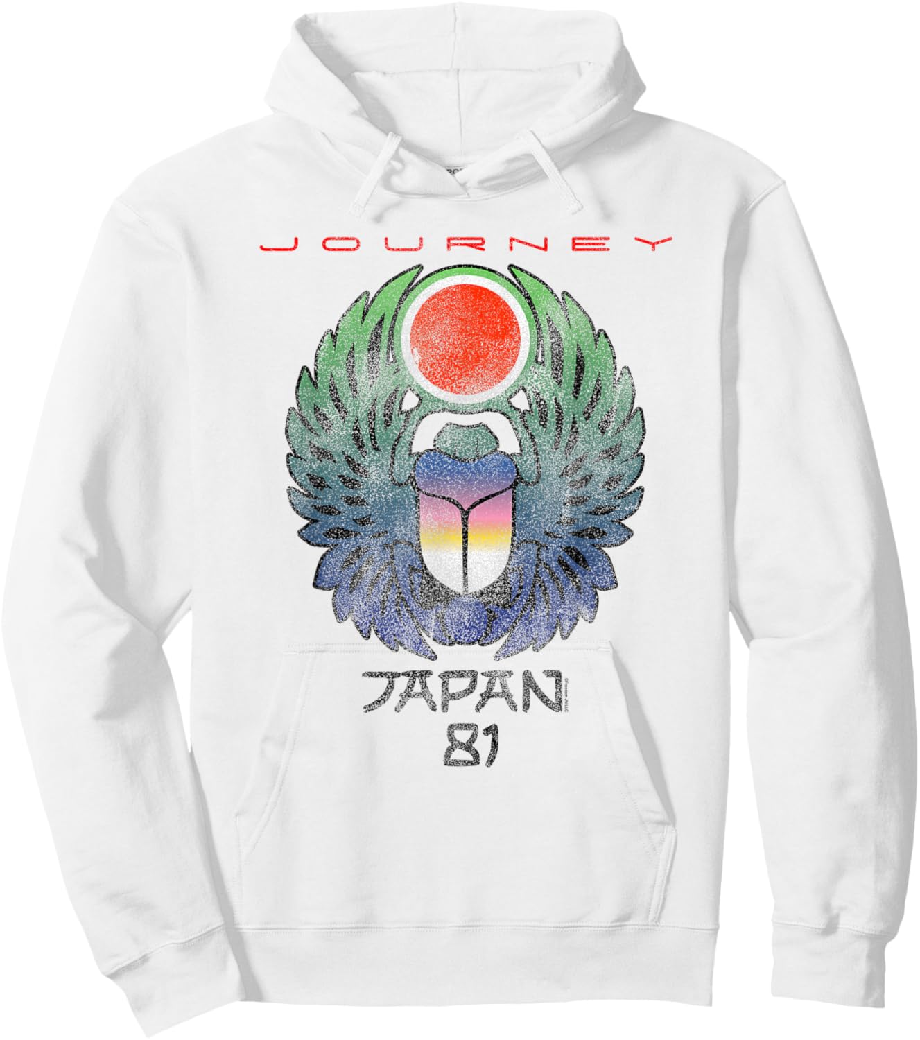 Journey Japan 1981 Scarab Beetle Music Hoodie - Hoodie | White