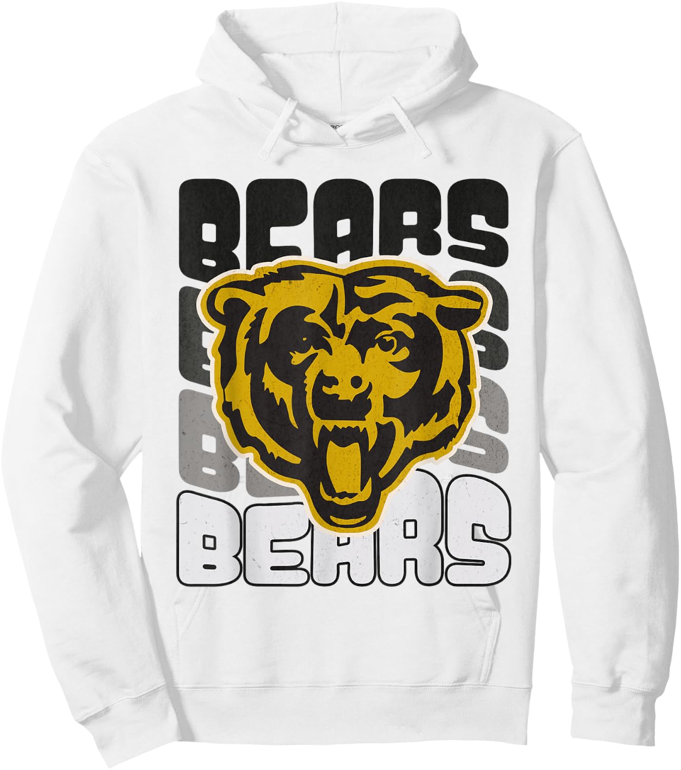 Bear Mascot School Spirit Sports Team Logo Mom Football Game Hoodie - Hoodie | White