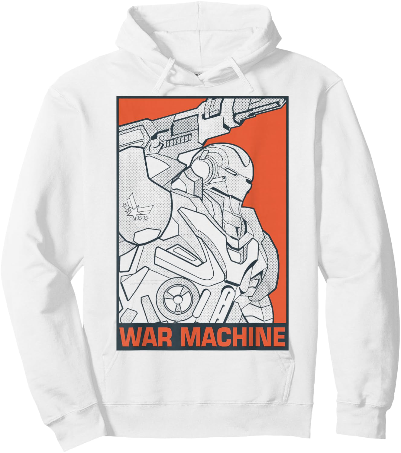 Marvel Avengers Endgame War Machine Pop Art Graphic Hoodie - Hoodie | White
