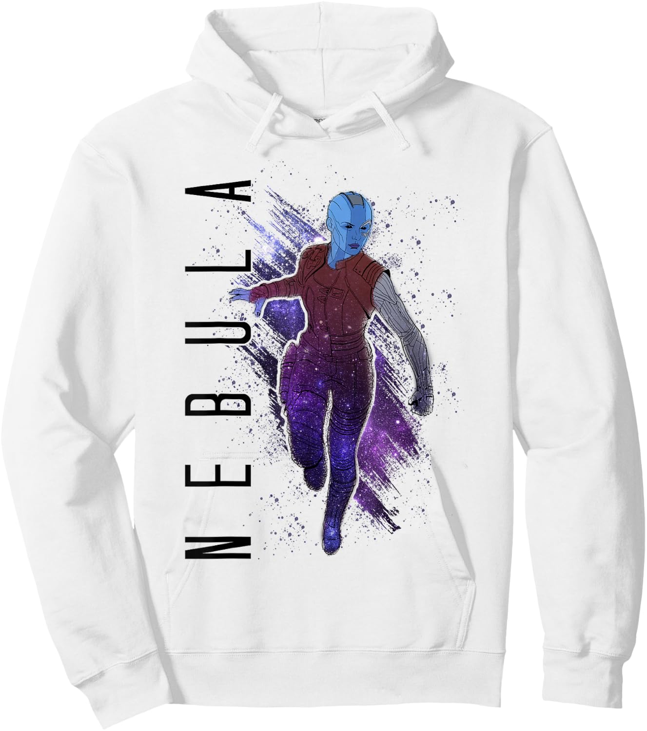 Marvel Avengers Endgame Nebula Galaxy Painted Hoodie - Hoodie | White