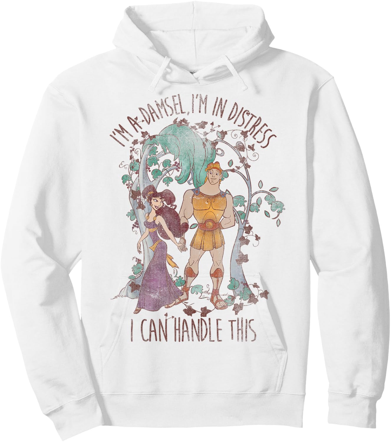 Disney Hercules Meg I'm in Distress I Can Handle This Hoodie - Hoodie | White