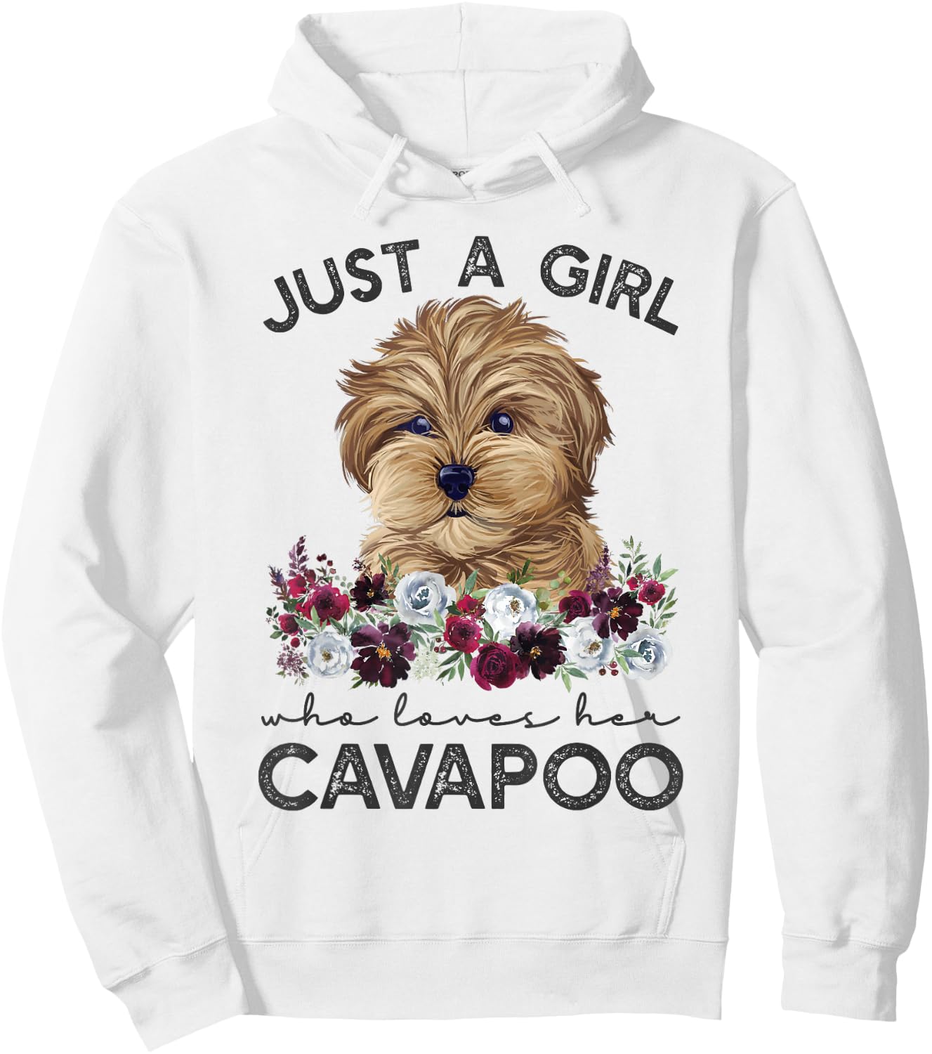 Cavapoo Shirt Dog Gifts Just A Girl Who Loves Her Cavapoo Hoodie - Hoodie | White
