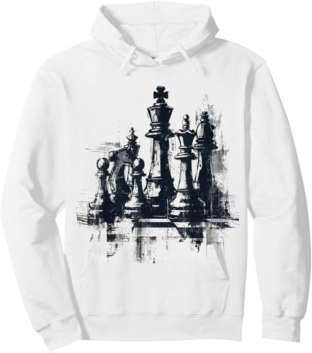 @rtY Chess Illustration Abstract Drawing Graphic Art Chess Hoodie - Hoodie | White