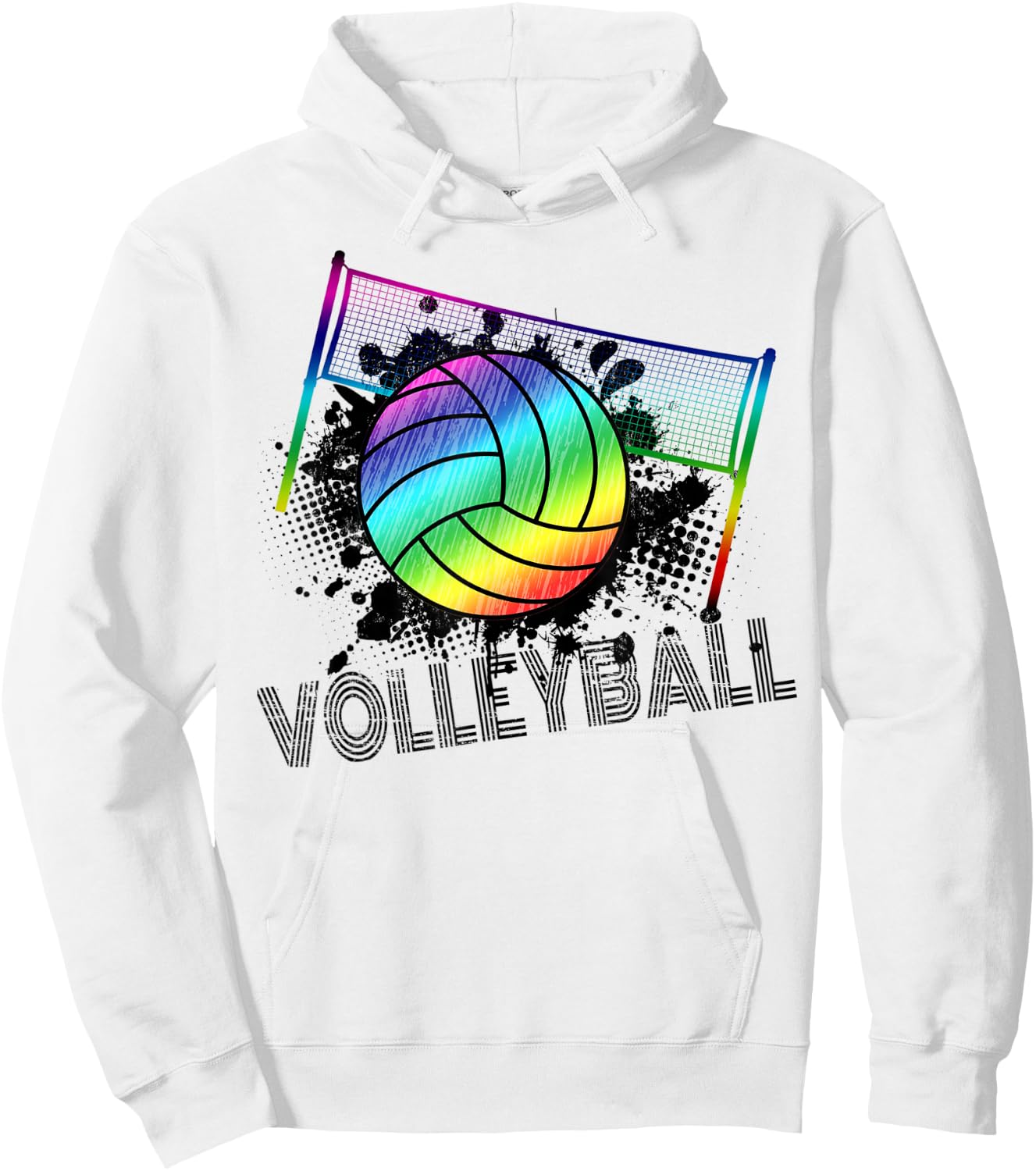 Volleyball Tie Dye Blue Purple Teenage Girls Perfect Hoodie - Hoodie | White