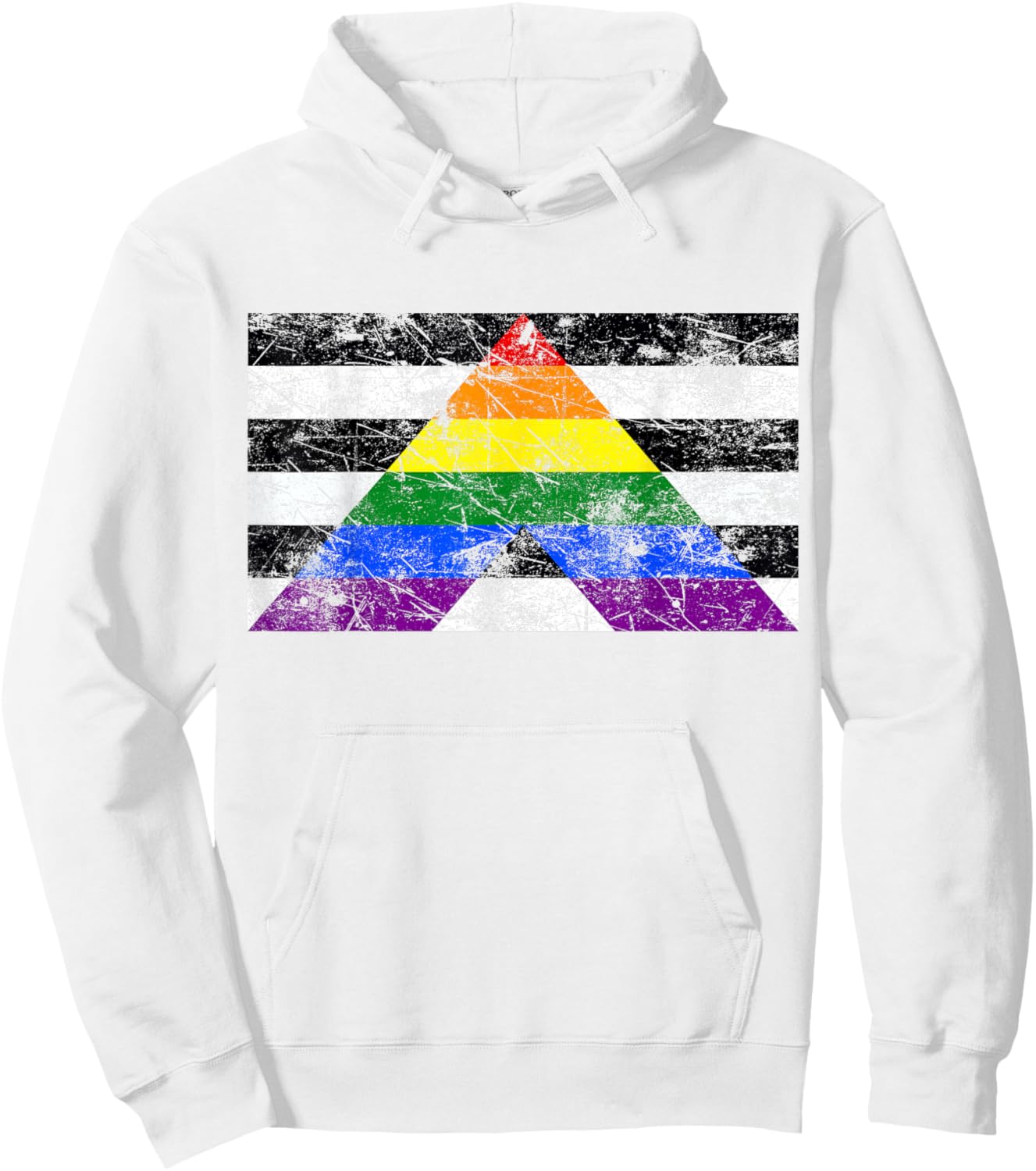 Gerade Ally Flagge Hoodie - Hoodie | White