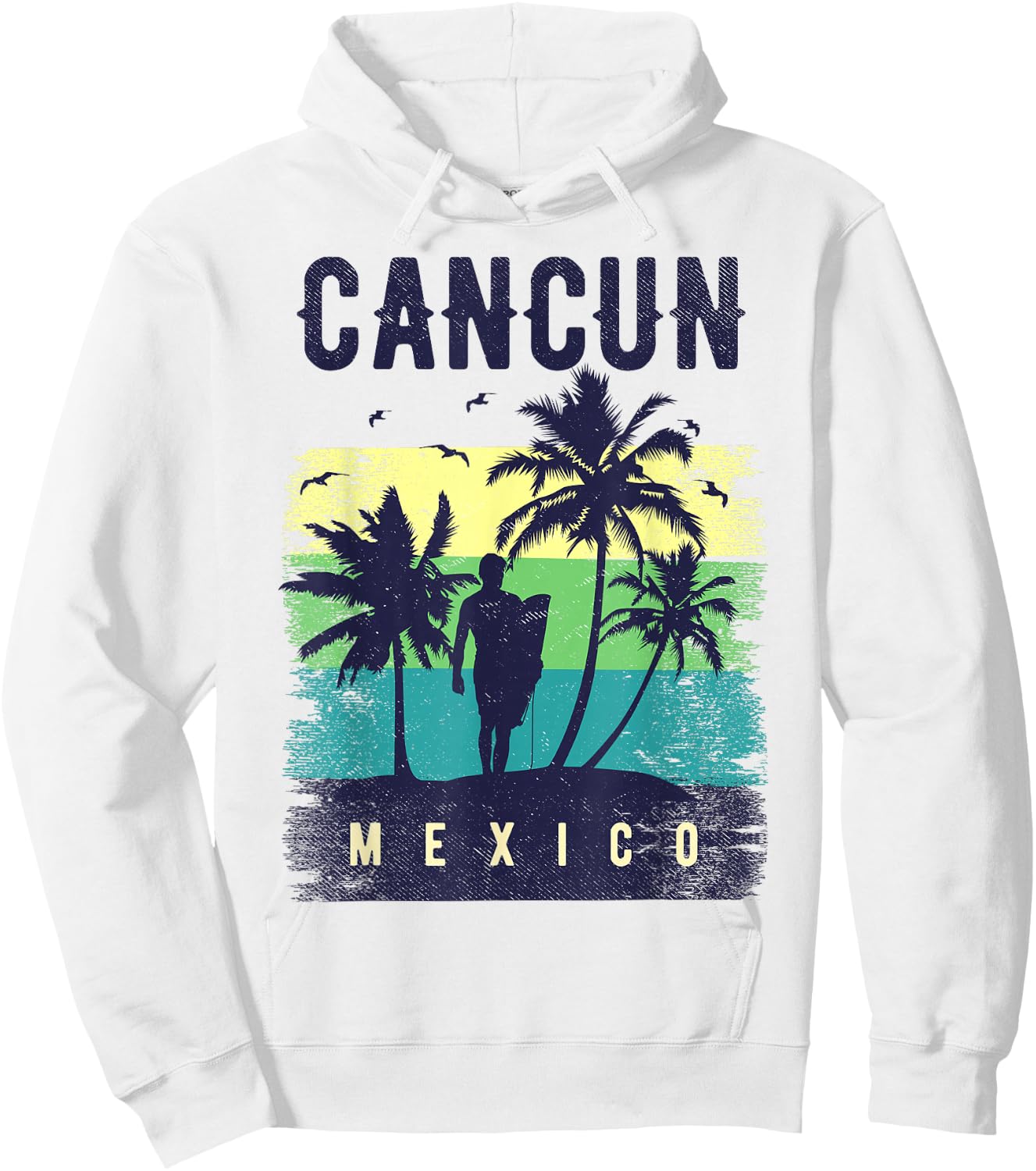 Cancun Vacation Outfits Surfing Men Mexico Souvenirs Cancun Hoodie - Hoodie | White