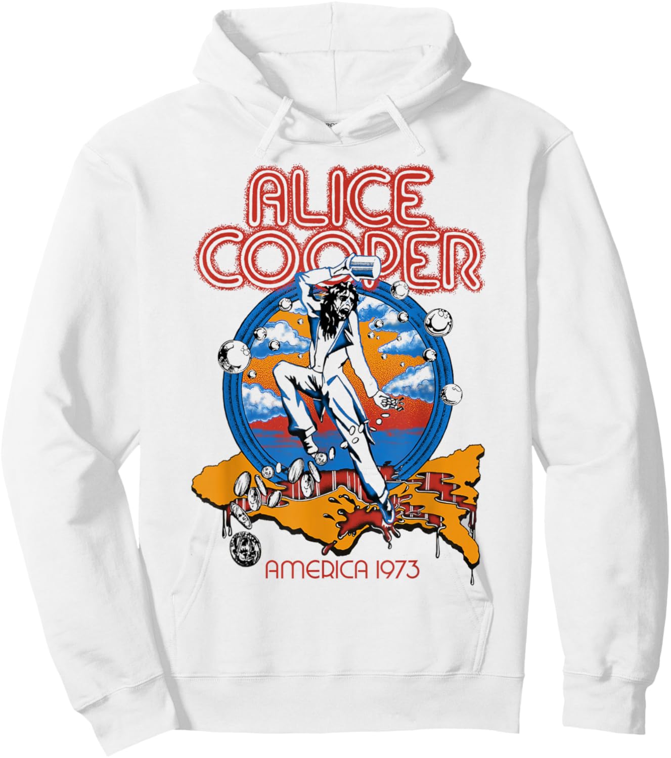 Alice Cooper – America 73 Hoodie - Hoodie | White