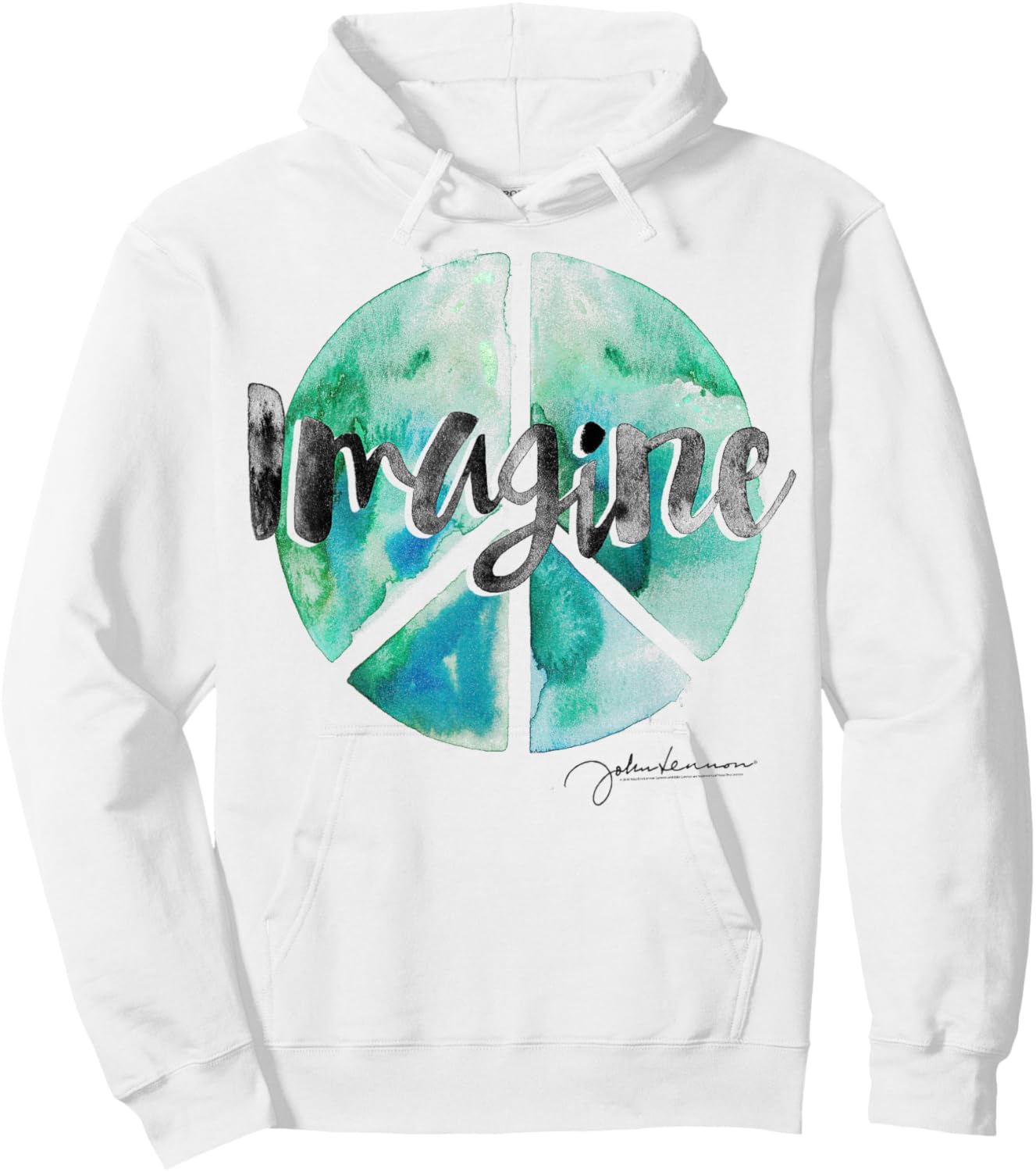 John Lennon - Peace Sign Hoodie - Hoodie | White
