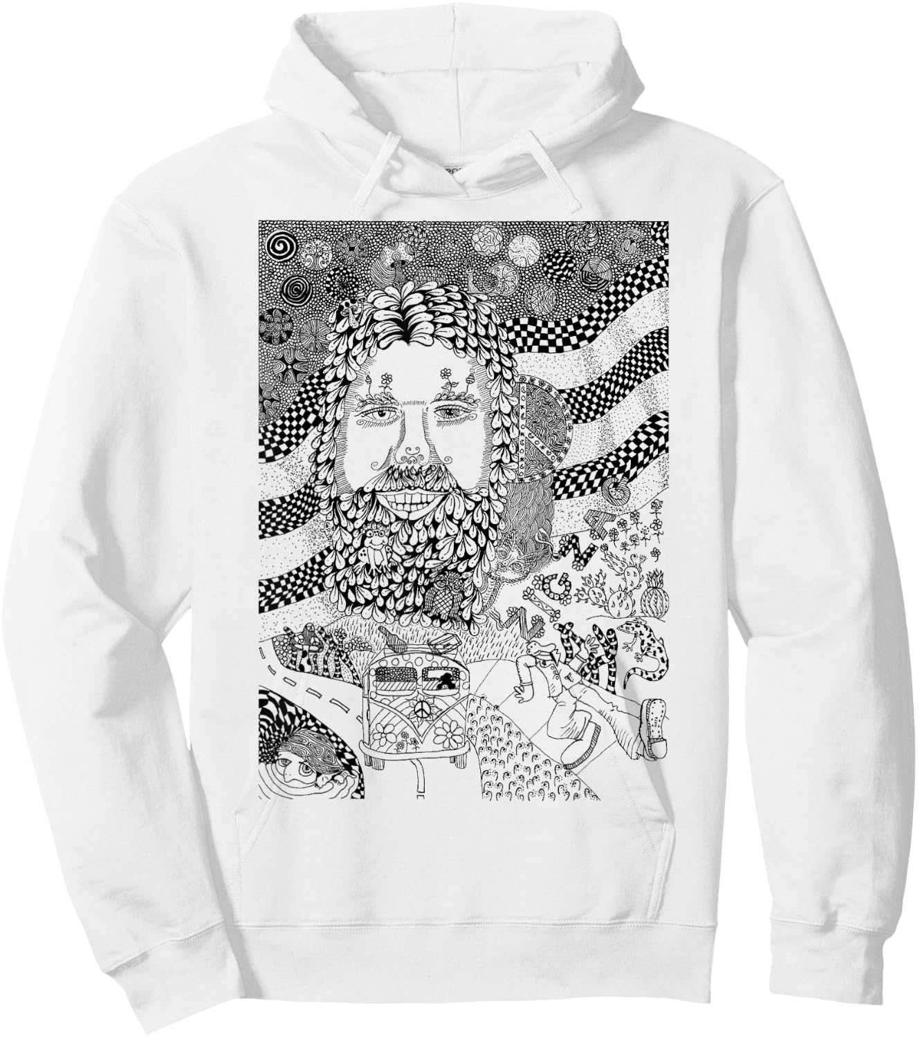 Zig Zag Man Hoodie - Hoodie | White