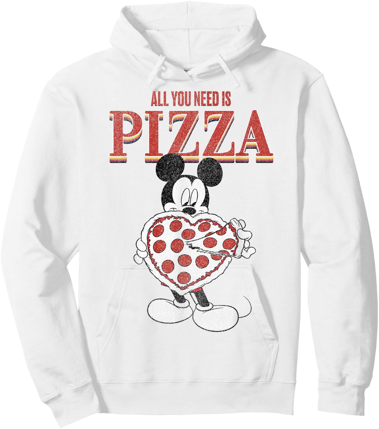 Disney Mickey And Friends Mickey All You Need Is Pizza Hoodie - Hoodie | White