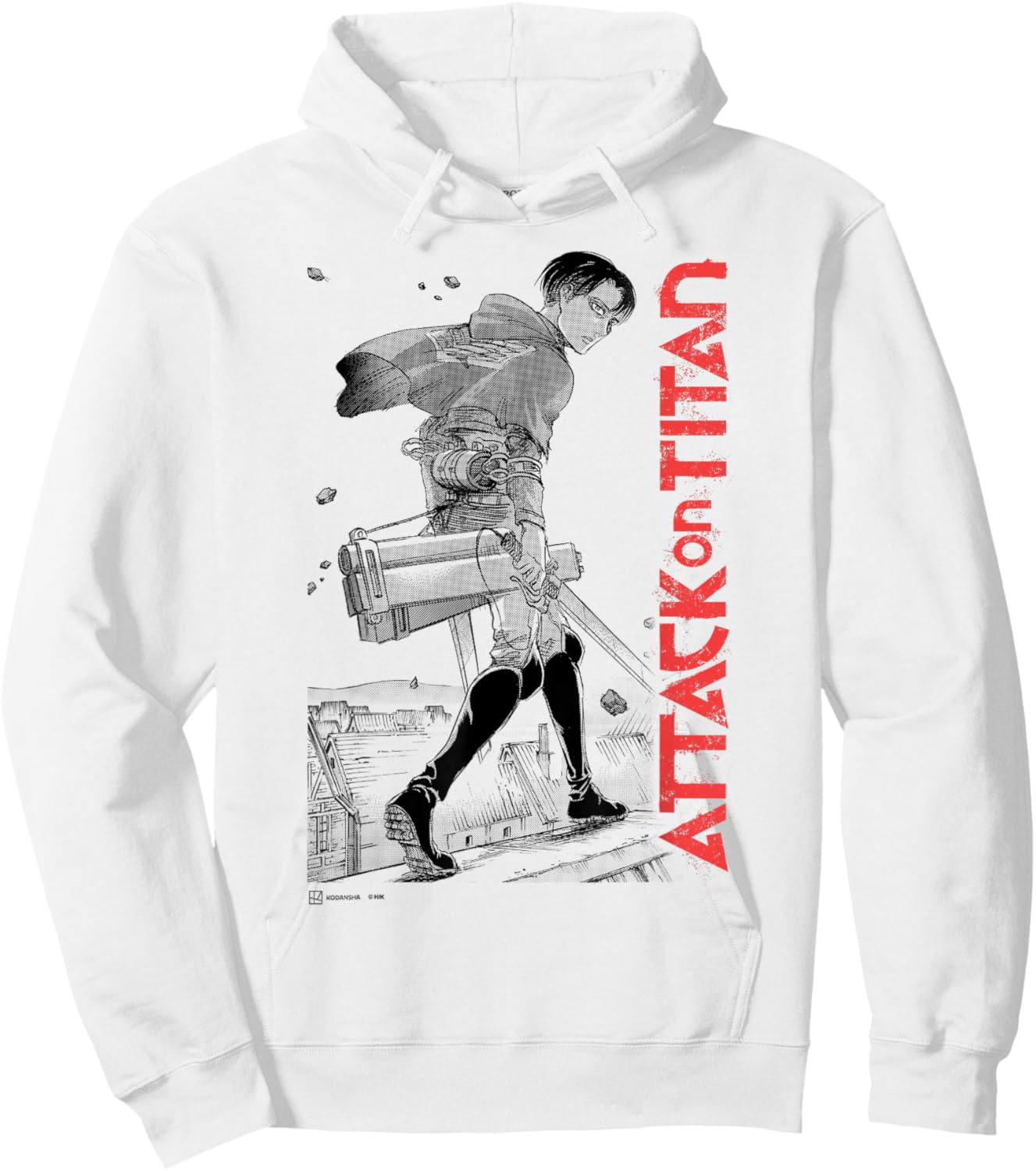 Attack on Titan Levi Ackerman Japanese Manga Epic Portrait Hoodie - Hoodie | White