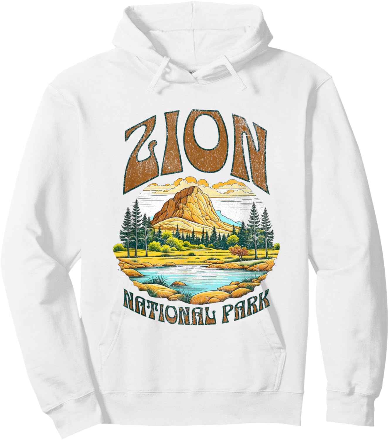 Zion National Park Hoodie - Hoodie | White