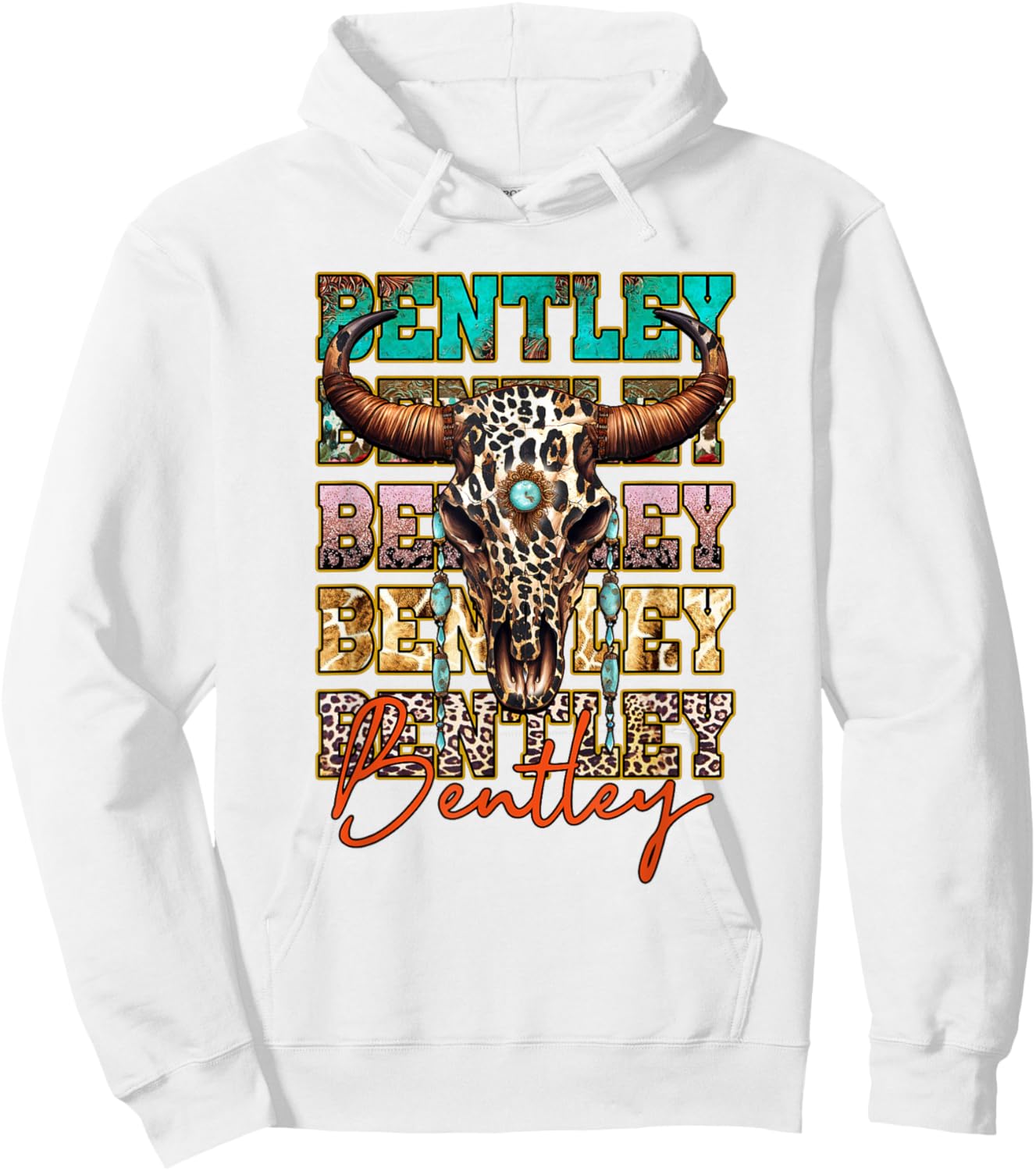 Graphic Bentley Personalized Name Retro Outfit Name Pride Hoodie - Hoodie | White