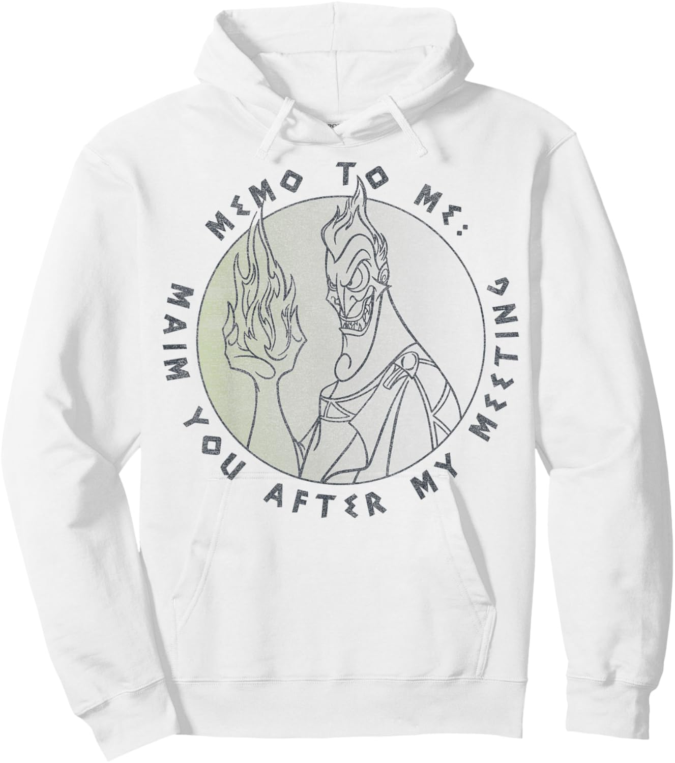 Disney Hercules Hades Memo to Me Maim You After My Meeting Hoodie - Hoodie | White