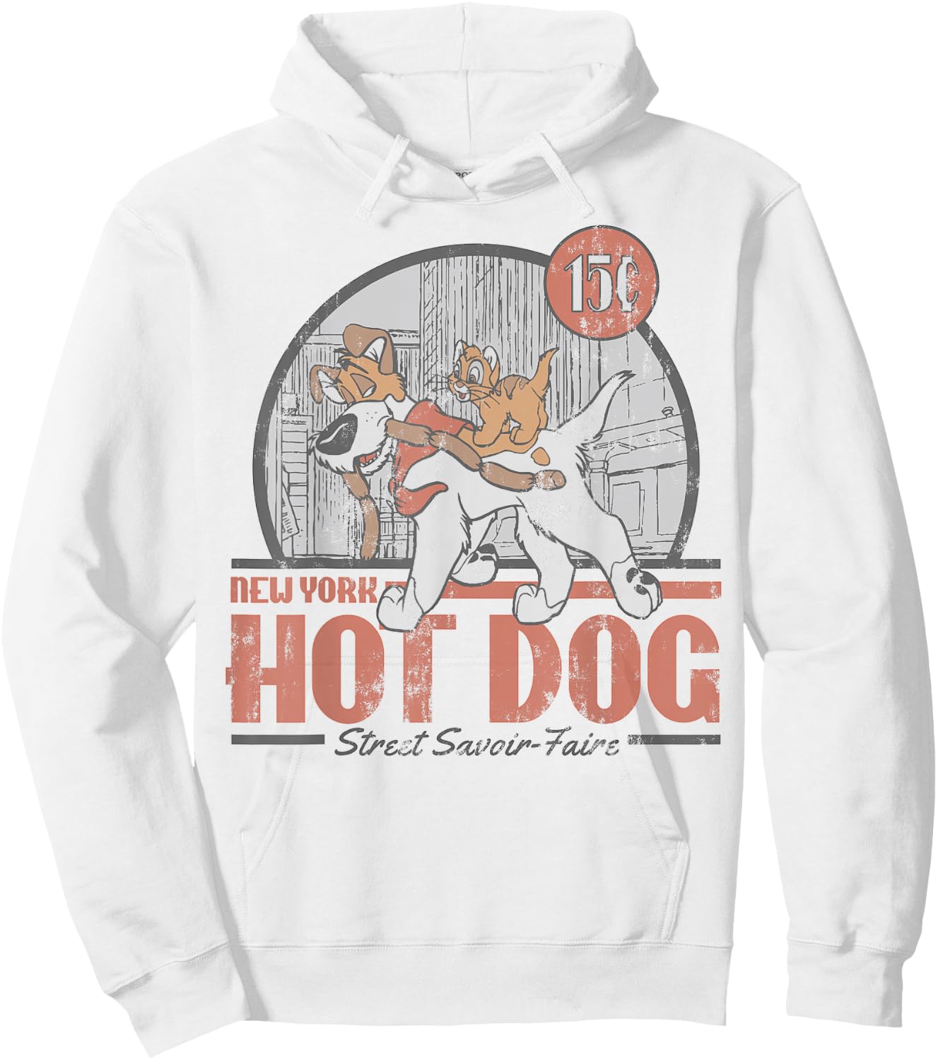 Disney Oliver & Company New York Hot Dog Poster Small Hoodie - Hoodie | White