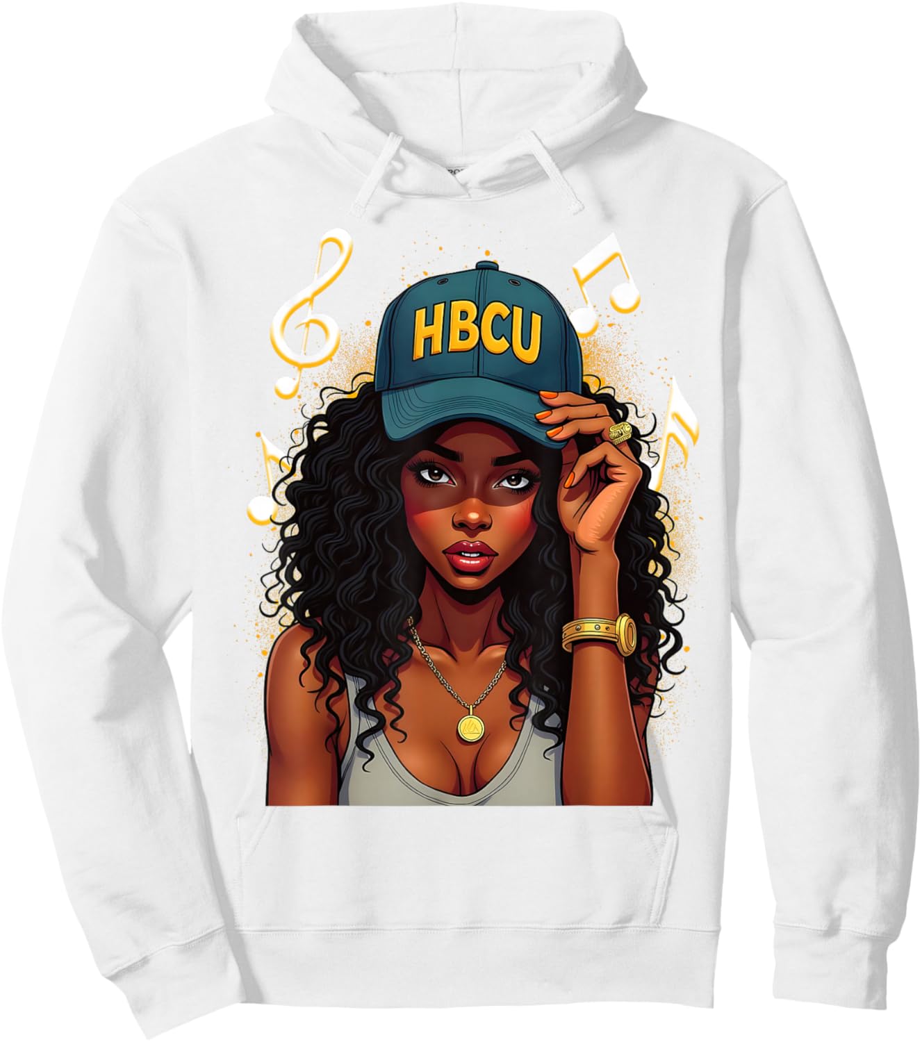 Black History Month HBCU Teacher Student Afro Women Girls Hoodie - Hoodie | White