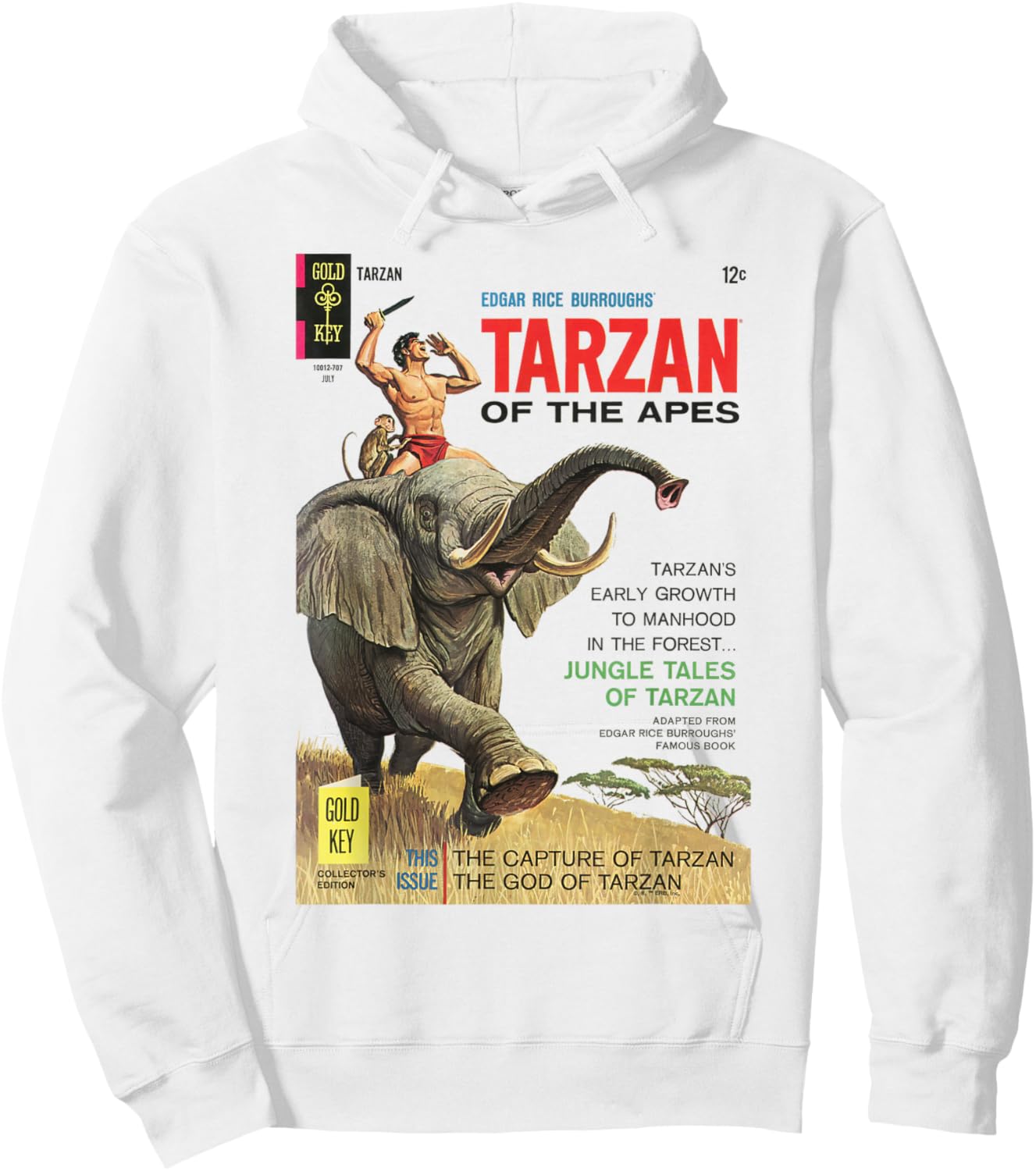 Tarzan Of The Apes Jungle Tales Cover Art Hoodie - Hoodie | White