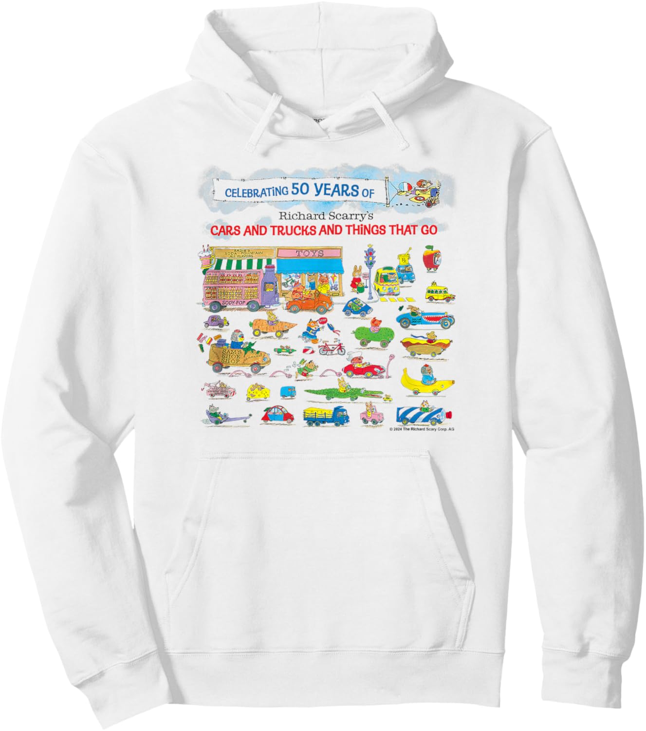 Richard Scarry 50 Year Banner Hoodie - Hoodie | White