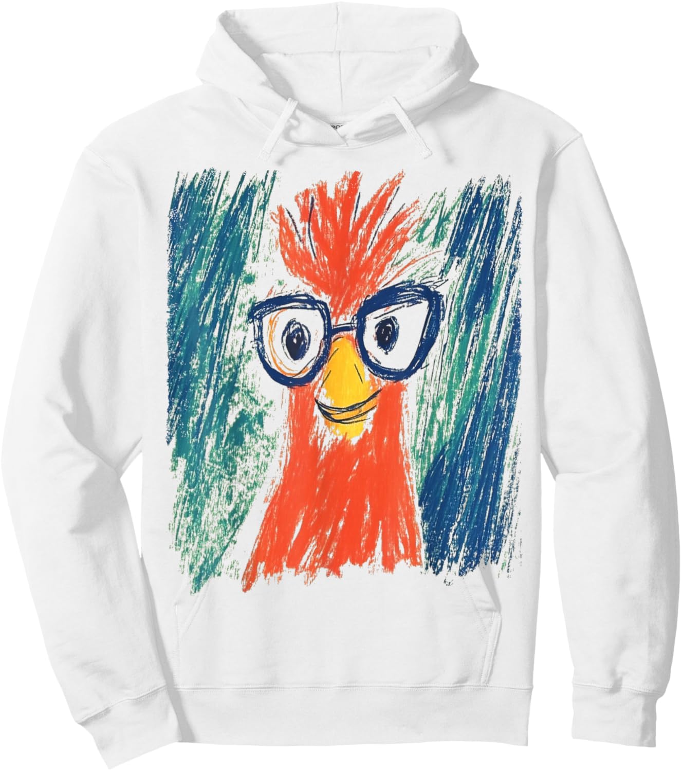 Pop Art Chicken Funny Hoodie - Hoodie | White