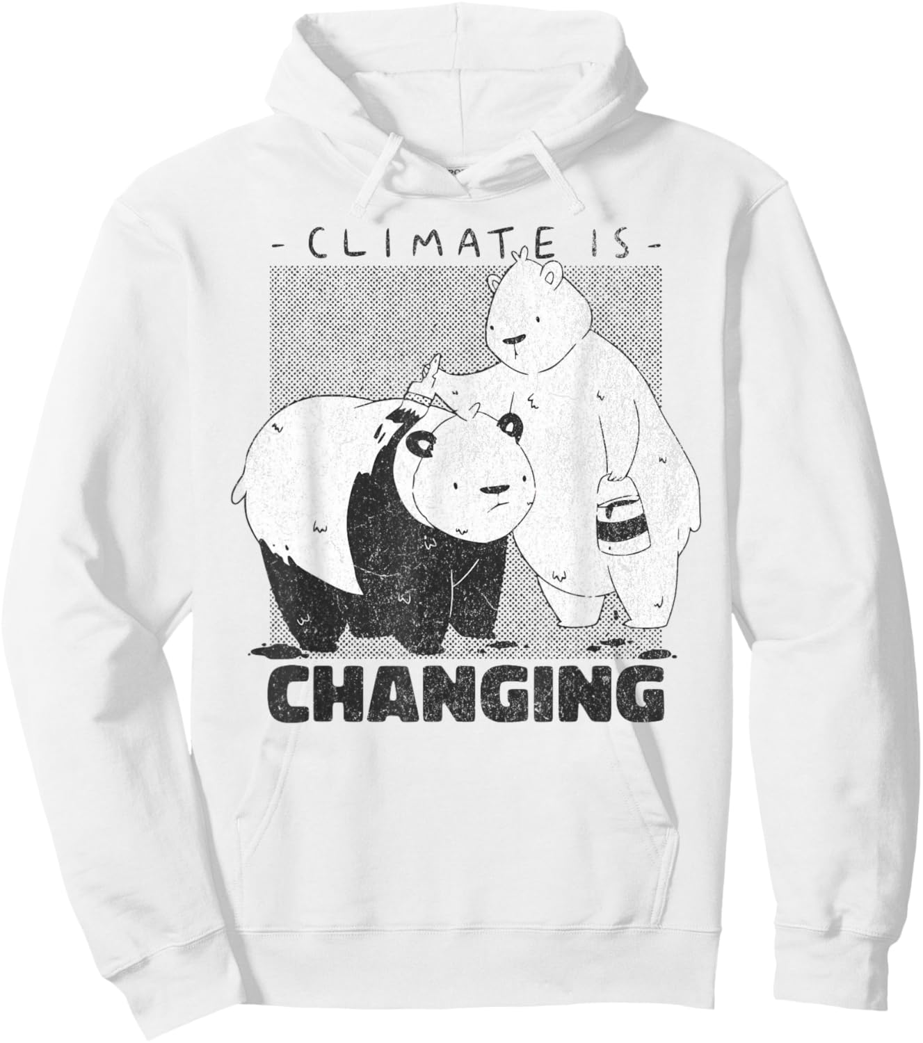Climate is changing Bear panda Earth Lover Climate Change Hoodie - Hoodie | White
