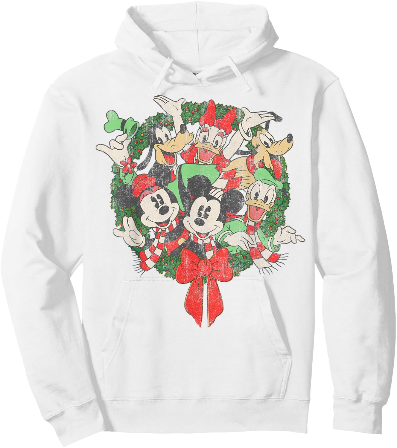 Disney Group Shot Christmas Wreath Hoodie - Hoodie | White