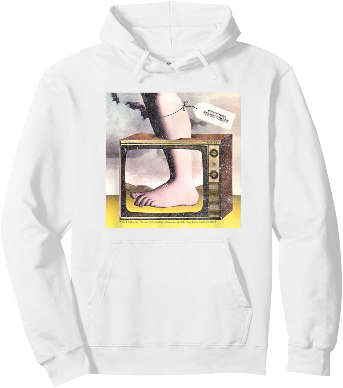 Monty Python Offizieller TV-Fuß Fliegender Zirkus Hoodie - Hoodie | White