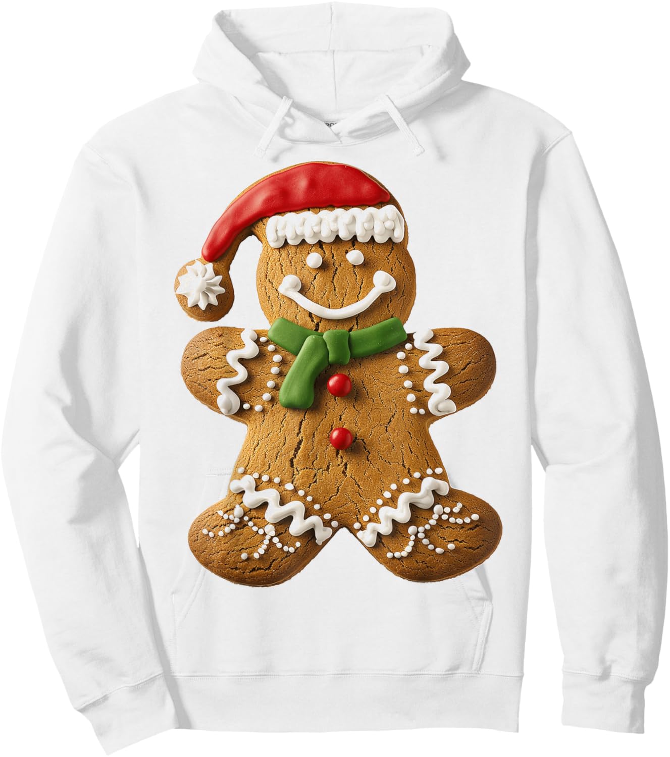 Gingerbread Christmas Graphic X-Mas Art Family Gingerbread Hoodie - Hoodie | White
