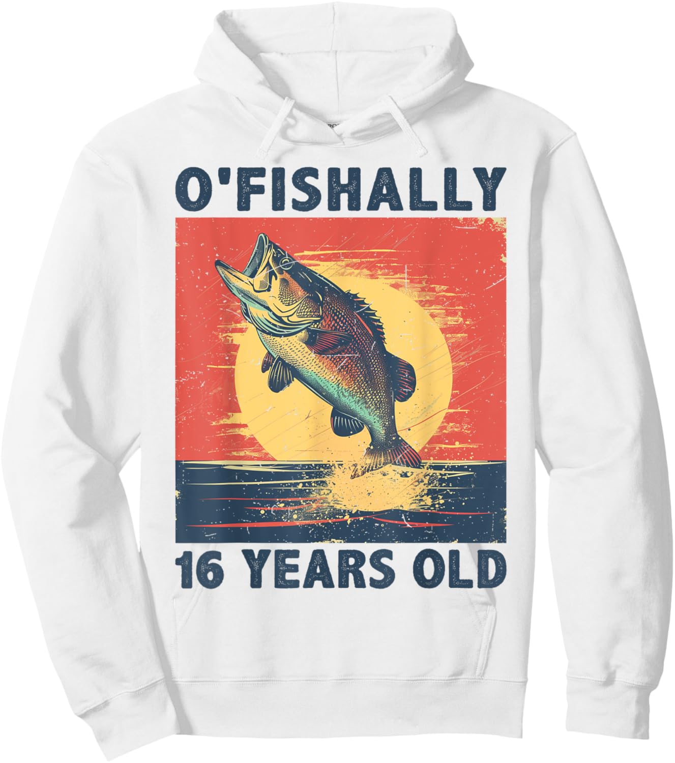 Ofishally 16 Years Old 2008 Fishing Fisherman 16th Birthday Hoodie - Hoodie | White