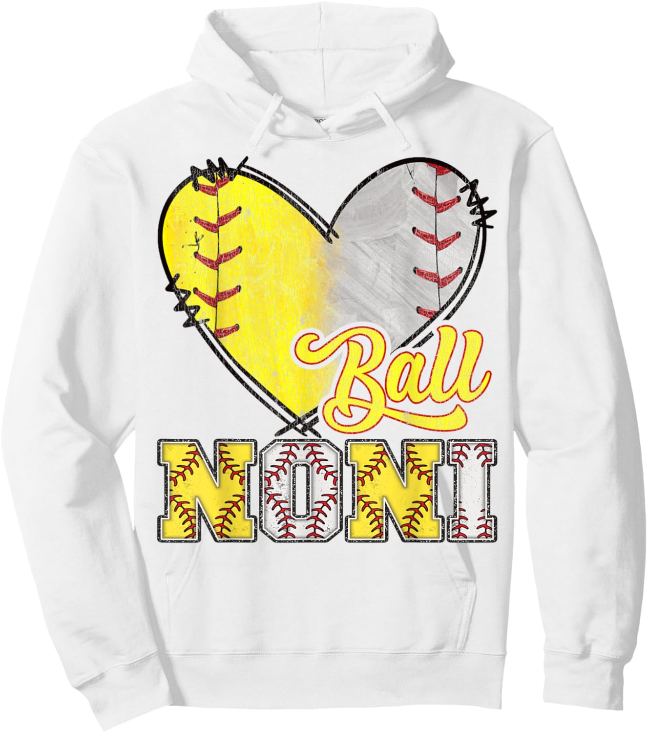 Noni Of Both Ball Noni Softball Baseball Game Day Hoodie - Hoodie | White