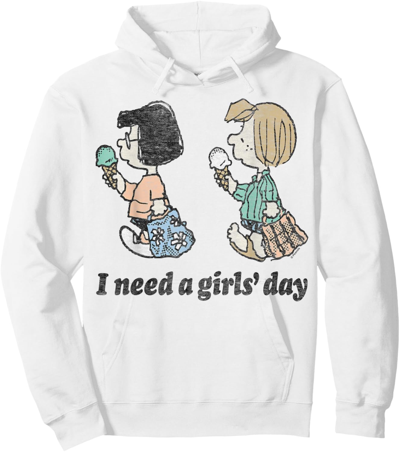 Peanuts - Peppermint Patty and Marcie Need A Girls Day Hoodie - Hoodie | White
