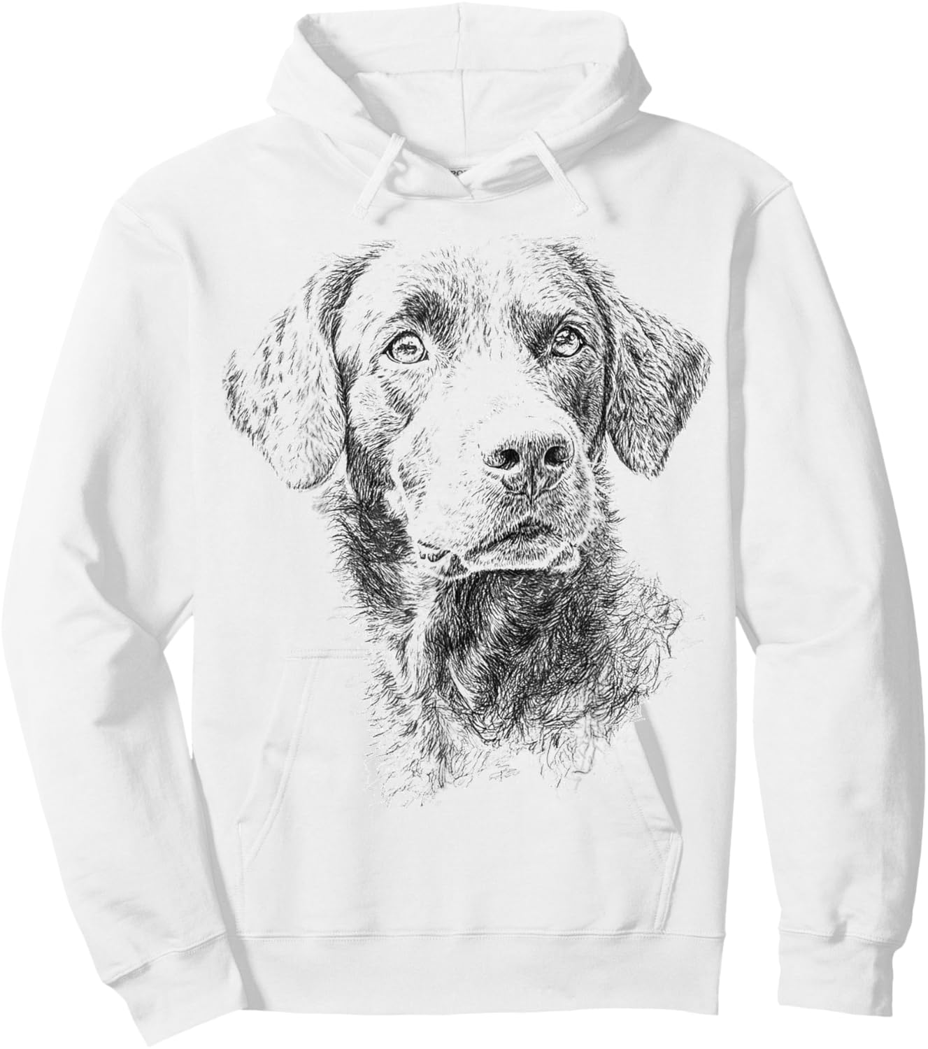 Chesapeake Bay Retriever Dog Motif Pet Artwork Hoodie - Hoodie | White