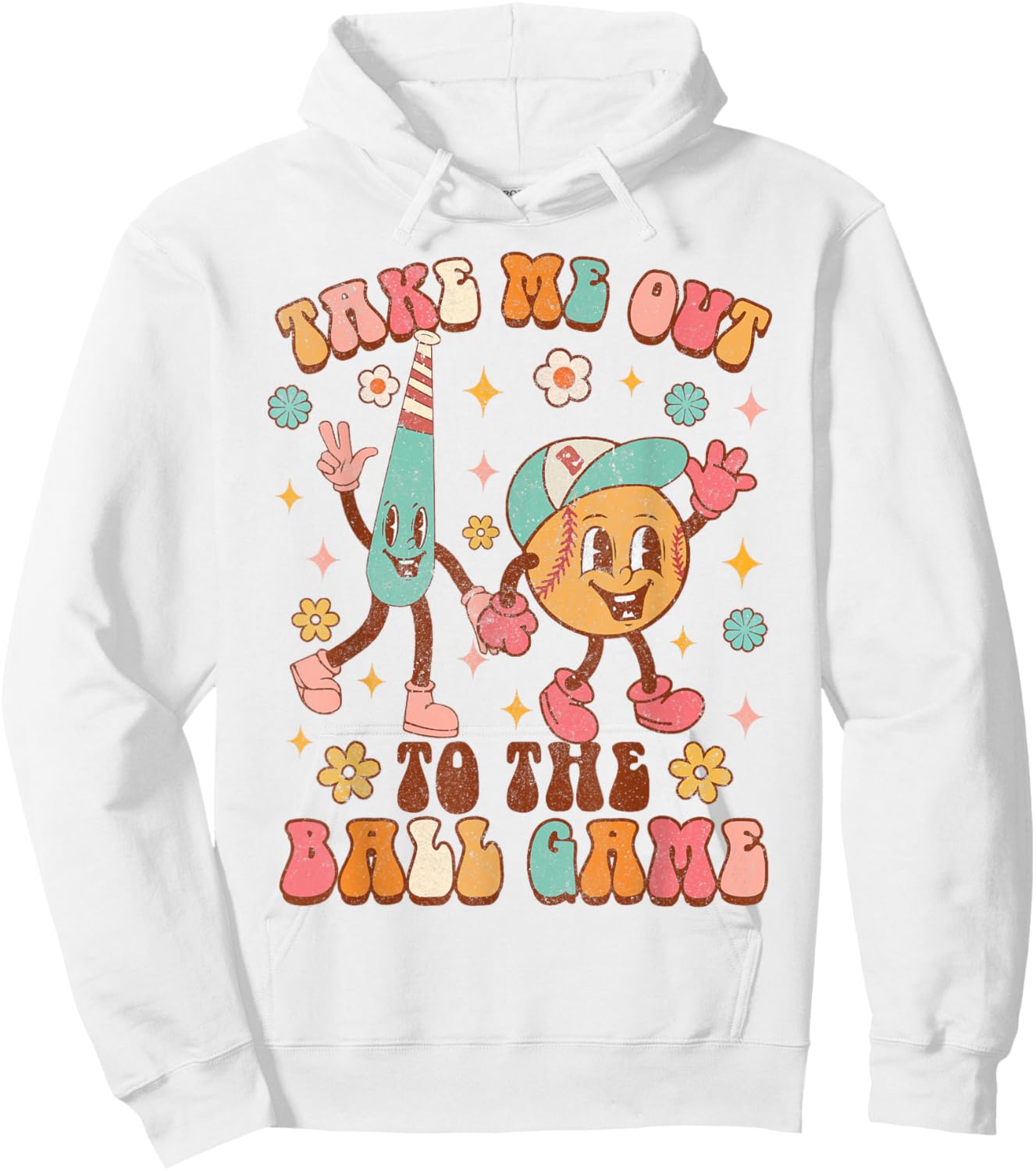 Take Me Out To The Ball Game Funny Baseball Game Day Hoodie - Hoodie | White