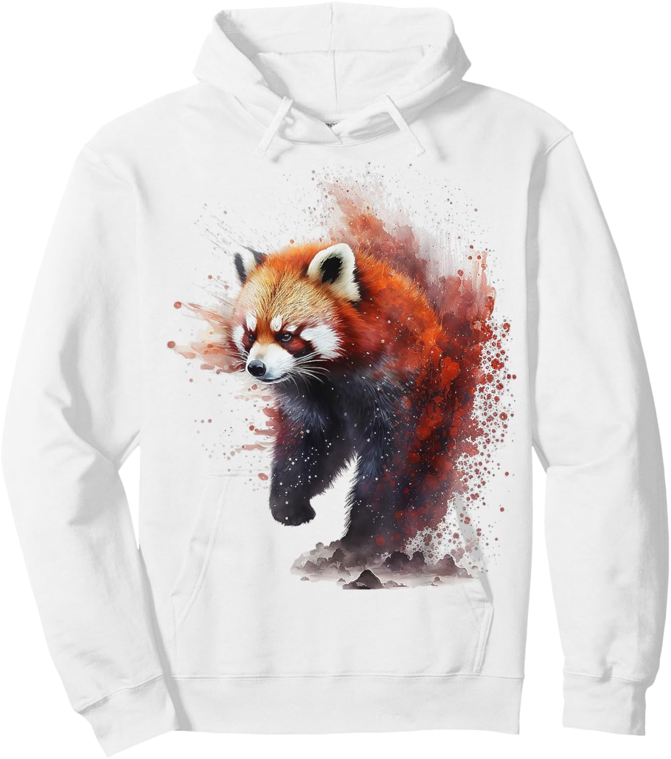 Red Panda Animal Print Art Animal Lover Red Panda Hoodie - Hoodie | White