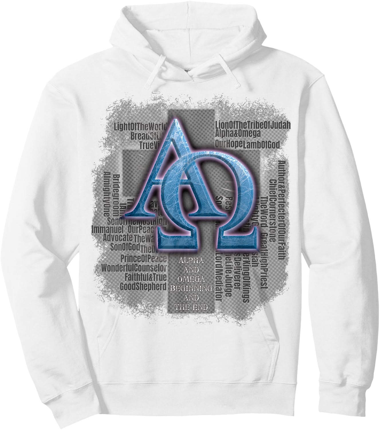 Jesus - Alpha and Omega Hoodie - Hoodie | White