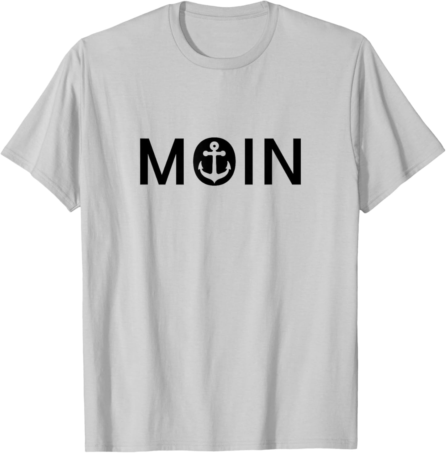 Moin, little anchor, good morning, North Germany, Hamburg T-Shirt - T-Shirt | Ash