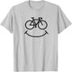 Funny Bicycle Smile for Cycling Fans Road Bike T-Shirt - T-Shirt | Ash