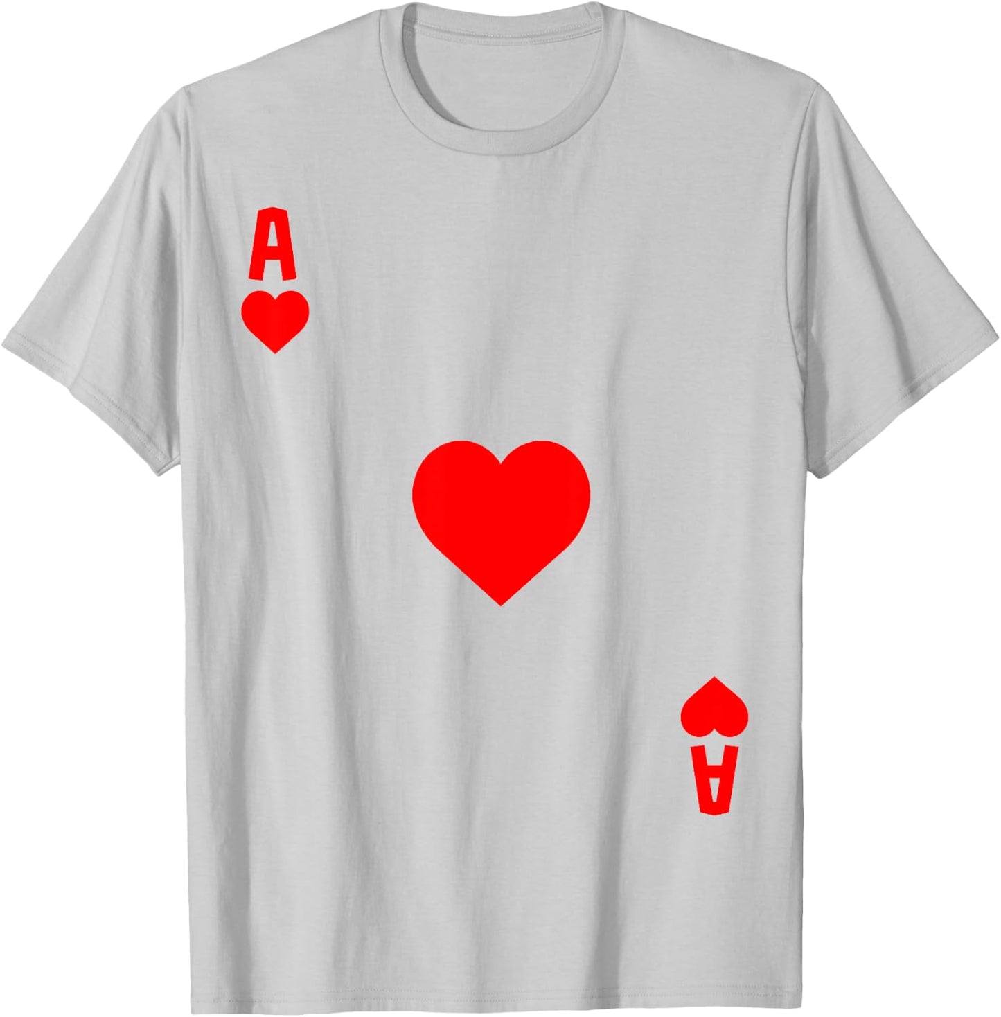 Ace of Hearts Cards Deck Halloween Costume T-Shirt - T-Shirt | Ash