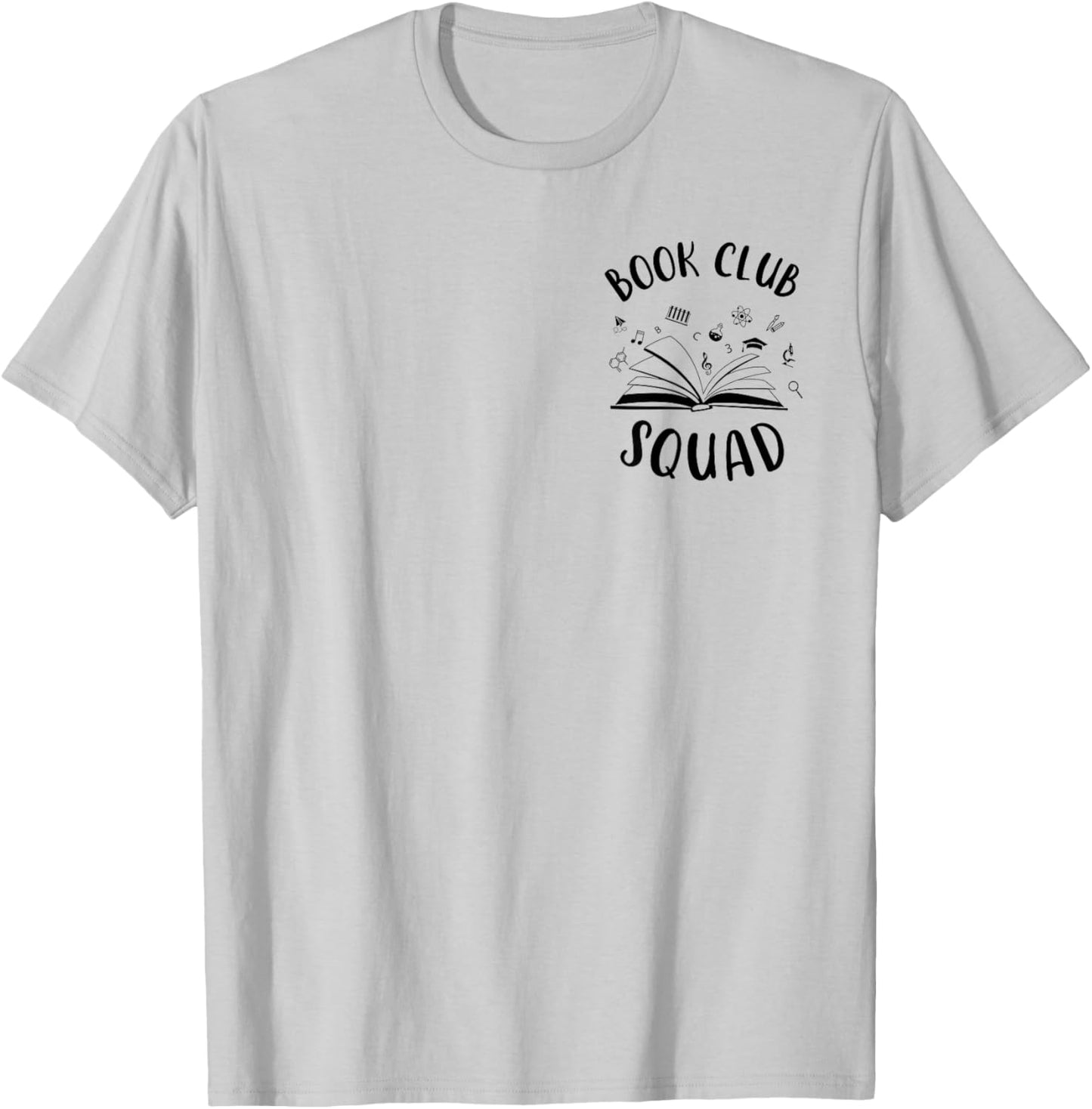 Books Club Squad Reading Book Lover Book Minimalist Team T-Shirt - T-Shirt | Ash