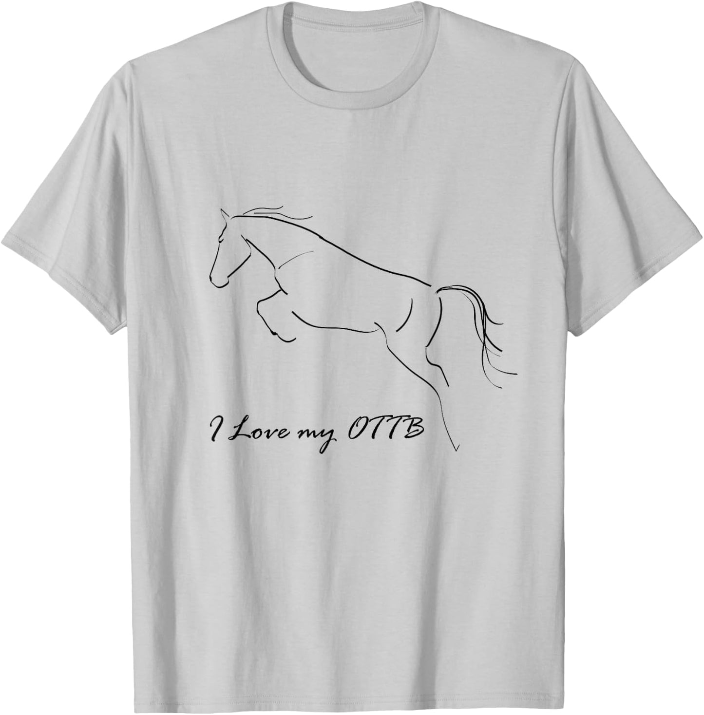 I Love My OTTB Calligraphy T-Shirt - T-Shirt | Ash