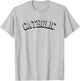 Catholic Christian Collegiate Font Graphic Christian T-Shirt - T-Shirt | Ash