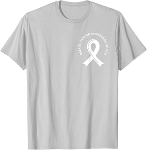 Breast Cancer Awareness Pink Ribbon Support Squad Cancer T-Shirt - T-Shirt | Ash