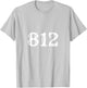 812 Indiana Area Code T-Shirt - T-Shirt | Ash