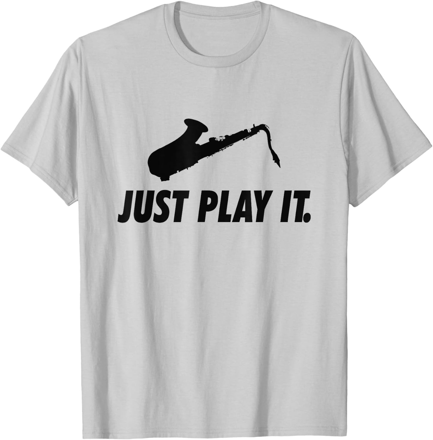 Fun Tenor Saxophone Player Play Sax Saxy Marching Band Gift T-Shirt - T-Shirt | Ash