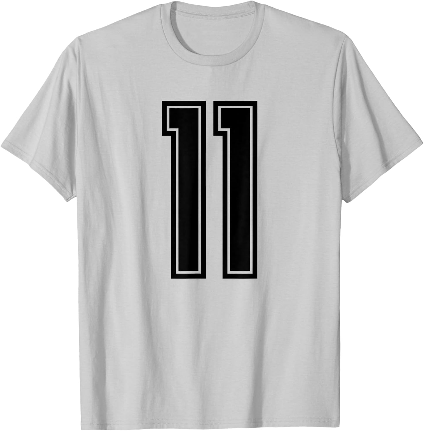 Number #11 Black Sport Varsity Number 11 T-Shirt - T-Shirt | Ash