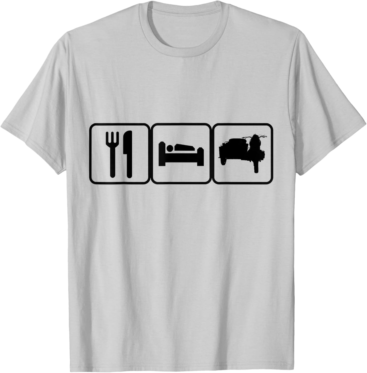 Eat. Sleep. Ride Ural. Repeat. Russian motorbike T-Shirt - T-Shirt | Ash