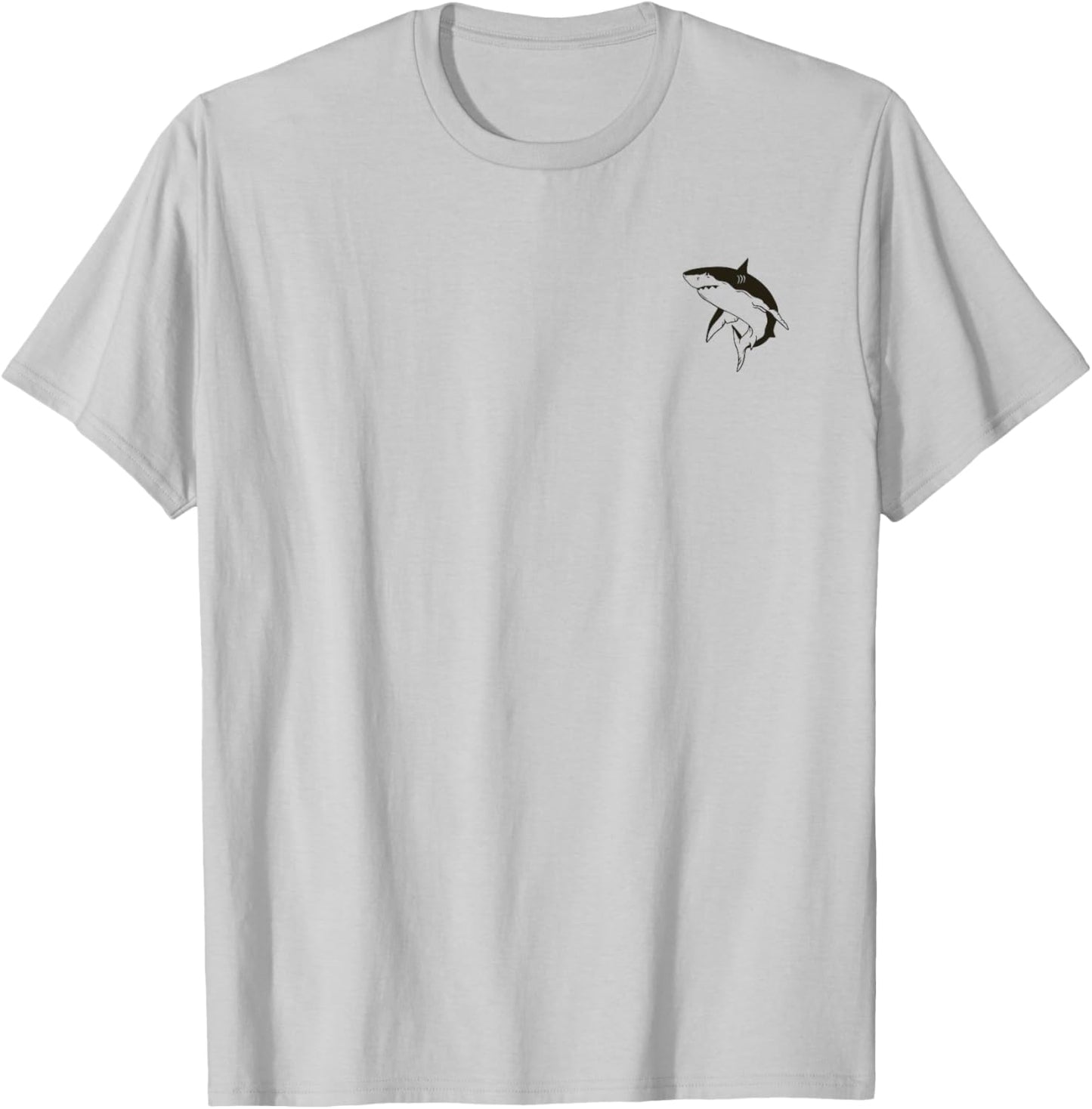 Funny Cute Shark on a Pocket Animal Pets Shark Lover Ocean T-Shirt - T-Shirt | Ash