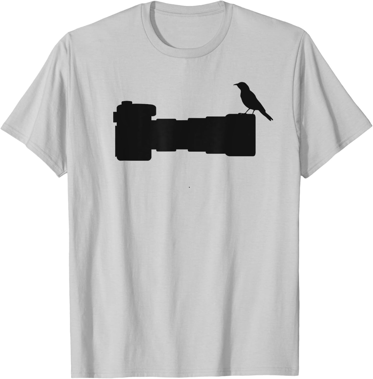 Bird on a Camera; for a Bird Photographer T-Shirt - T-Shirt | Ash